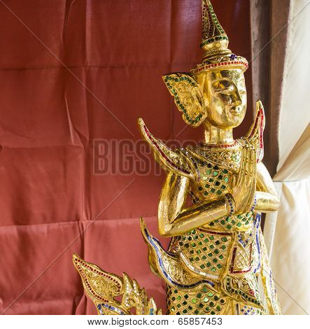 Thai Art Gold Angel Statue