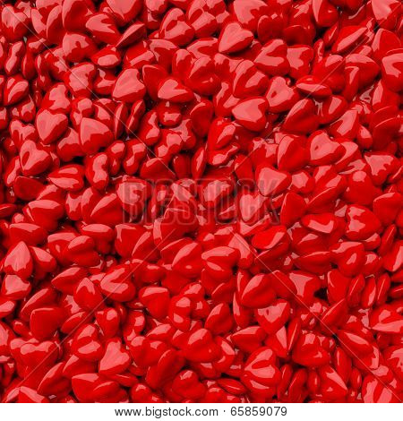 Sweet 3D Hearts Background
