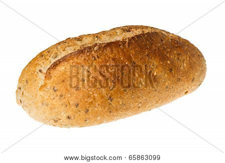 Artisan Whole Wheat Bread Isolated Against White