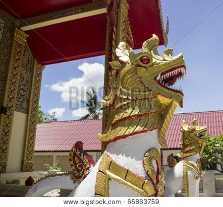 Golden Lion Statue