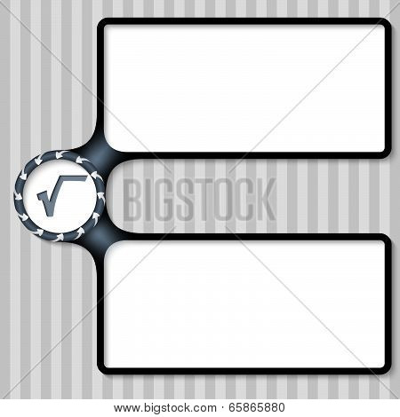 Double Box For Entering Text With Arrows And Radix Sign