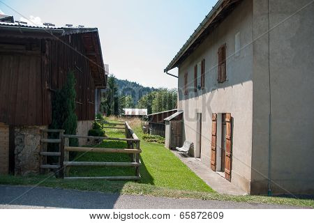 French Village In Alps