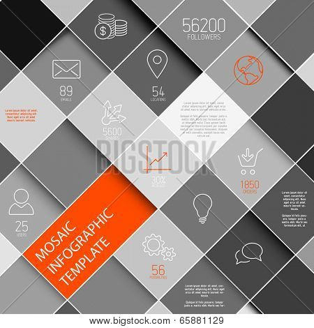 Vector abstract squares background illustration / infographic template with place for your content