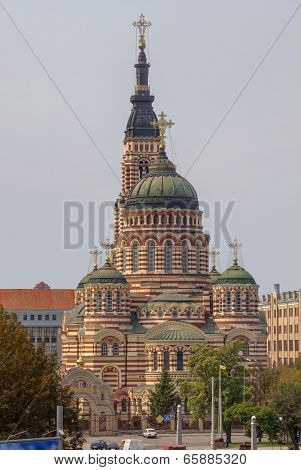 Cathedral of the Annunciation in  Neo-Byzantine-Russian style in Kharkov.