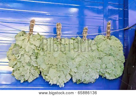 Oak Besoms In The Market Place