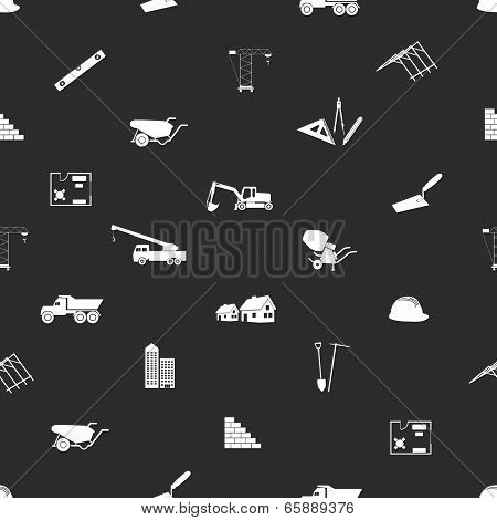 construction icons seamless pattern eps10