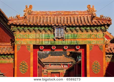 Sten Gate gule tagene Gugong forbudte by palads Beijing Kina