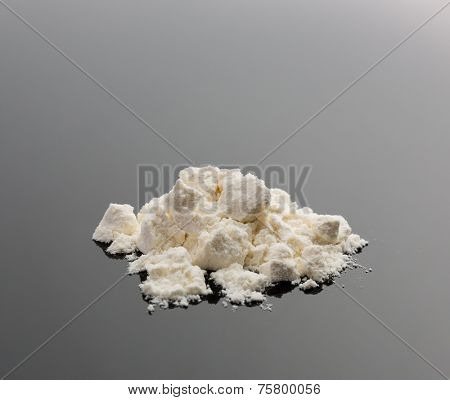 Cocaine on grey
