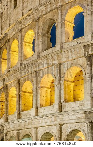 The Colosseum, Or The Coliseum In Rome, Italy