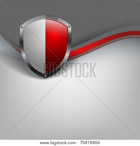 abstract vector template with shield