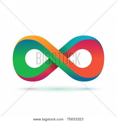 Colorful infinity symbol