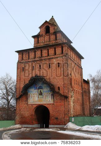 Pyatnitsky gates in Kolomna Kremlin, Russia