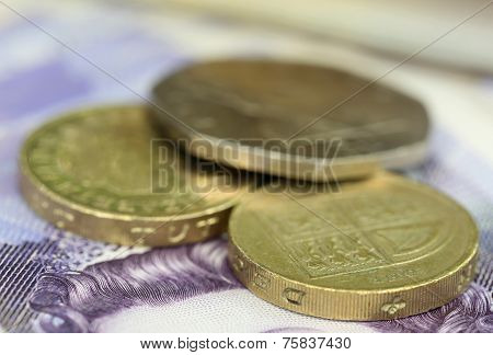 British Pound With Bank Notes