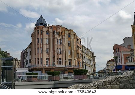 View of centre of Plovdiv town