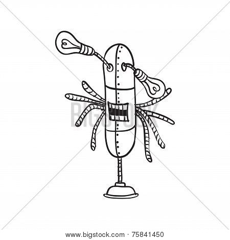 Retro Cartoon Robot