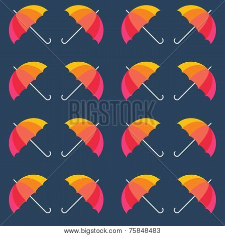 Vector umbrellas. Abstract seamless pattern design. Colorful ban