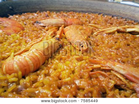 Paella skorupiaków