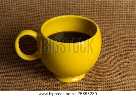 Coffee Mug Closeup - Yellow Mug