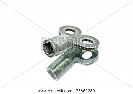 Vintage Iron Square Spanner Key Tool Lying