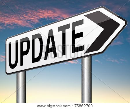 Update  updating software now and here to the latest newest version or new edition 