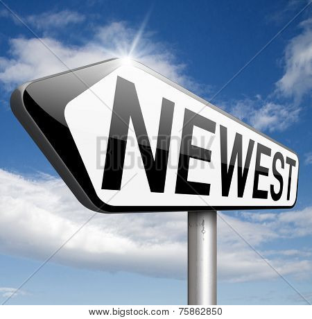 newest brand new design latest model or news release or trend now hot