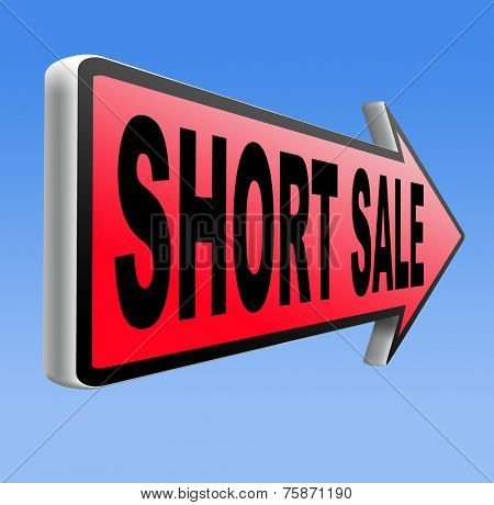 short sale reduced prices sales banner mortgage foreclosure and house reposession 
