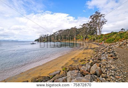 Quiet Cove On A Rustic Coastline