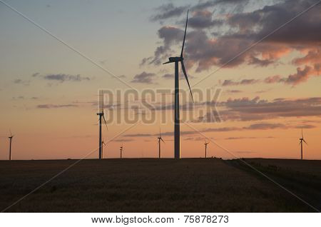Windmill At Dusk