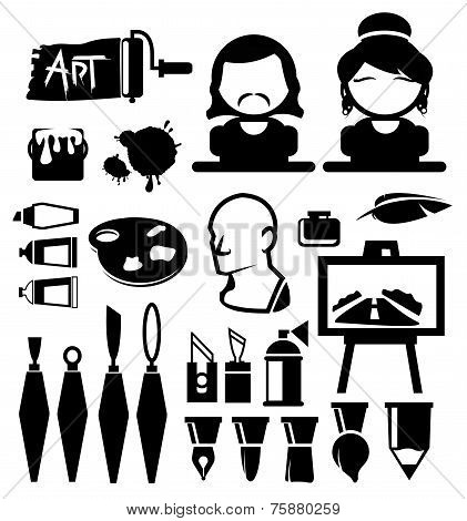 Artist vector icons