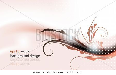 eps10 vector silhouette elegant foliage elements banner invitation background