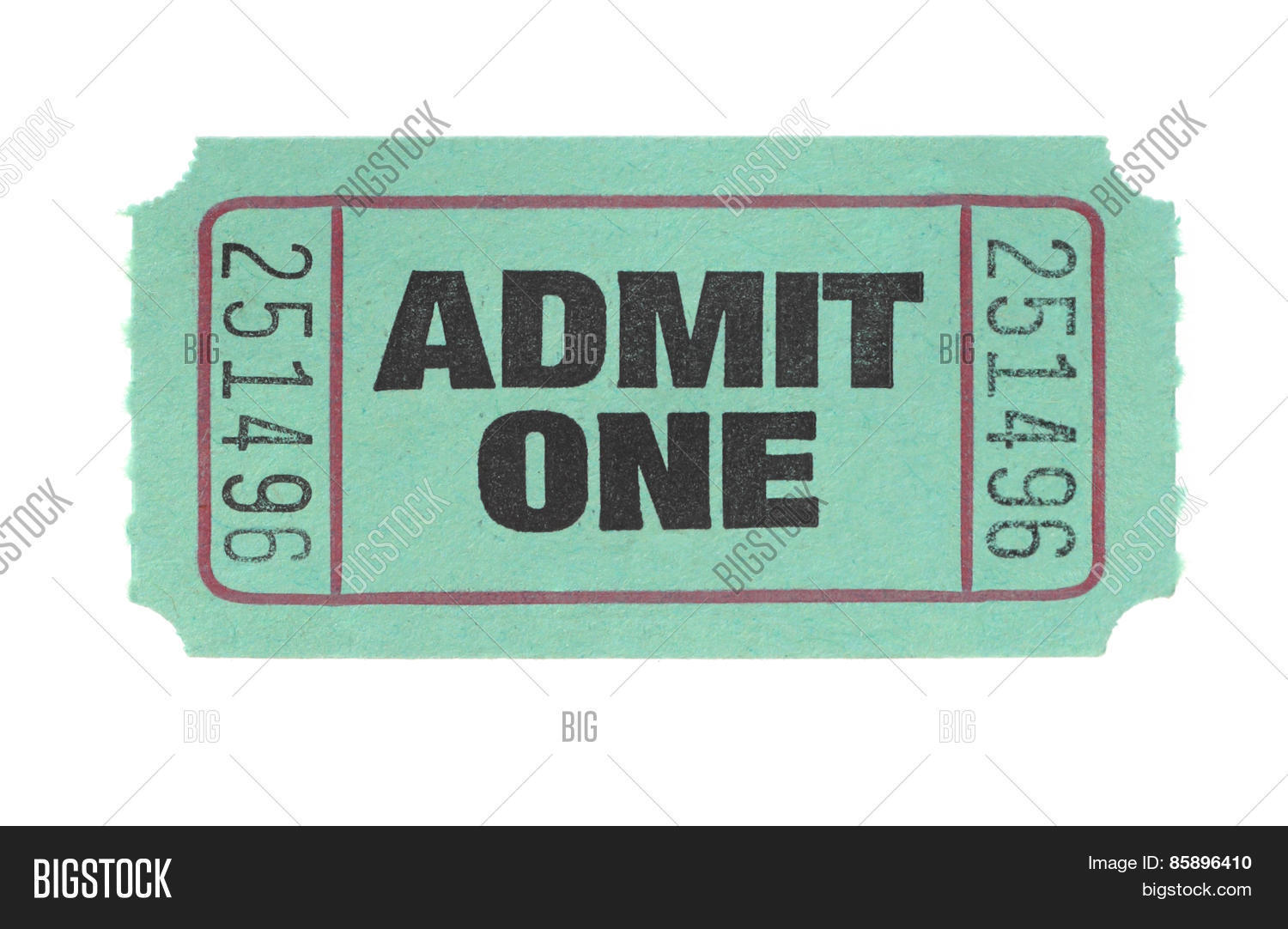 Admit One Ticket Image & Photo (Free Trial) | Bigstock