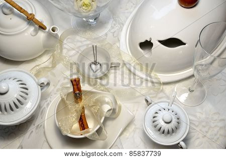 Breakfast Table, Ring And Heart Necklace. Proposal?