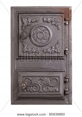 Cast iron door for furnaces.