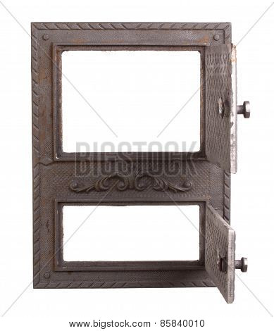 Cast iron door for furnaces.
