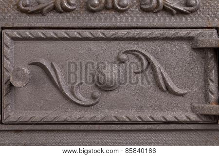 Cast iron door for furnaces.