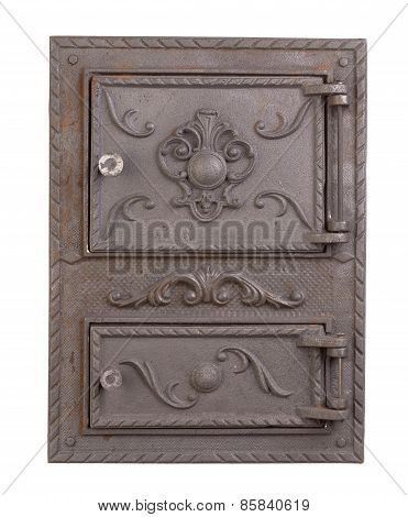 Cast iron door for furnaces.