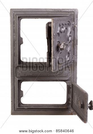 Cast iron door for furnaces.