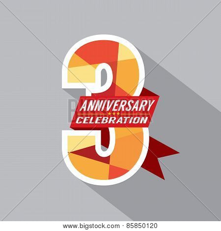 3Rd Years Anniversary Celebration Design.