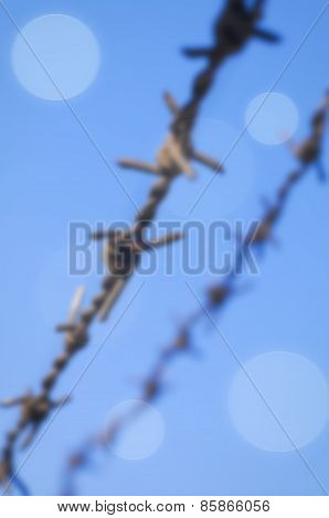 Barbed Wire Blurred