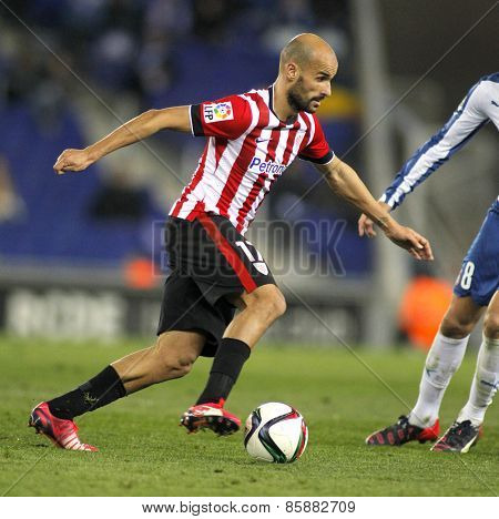 BARCELONA - MAR, 4: Mikel Rico of Athletic Bilbao during a Spanish League match against RCD Espanyol at the Estadi Cornella on March 4, 2015 in Barcelona, Spain
