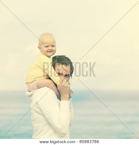 Mother And Child Cuddling