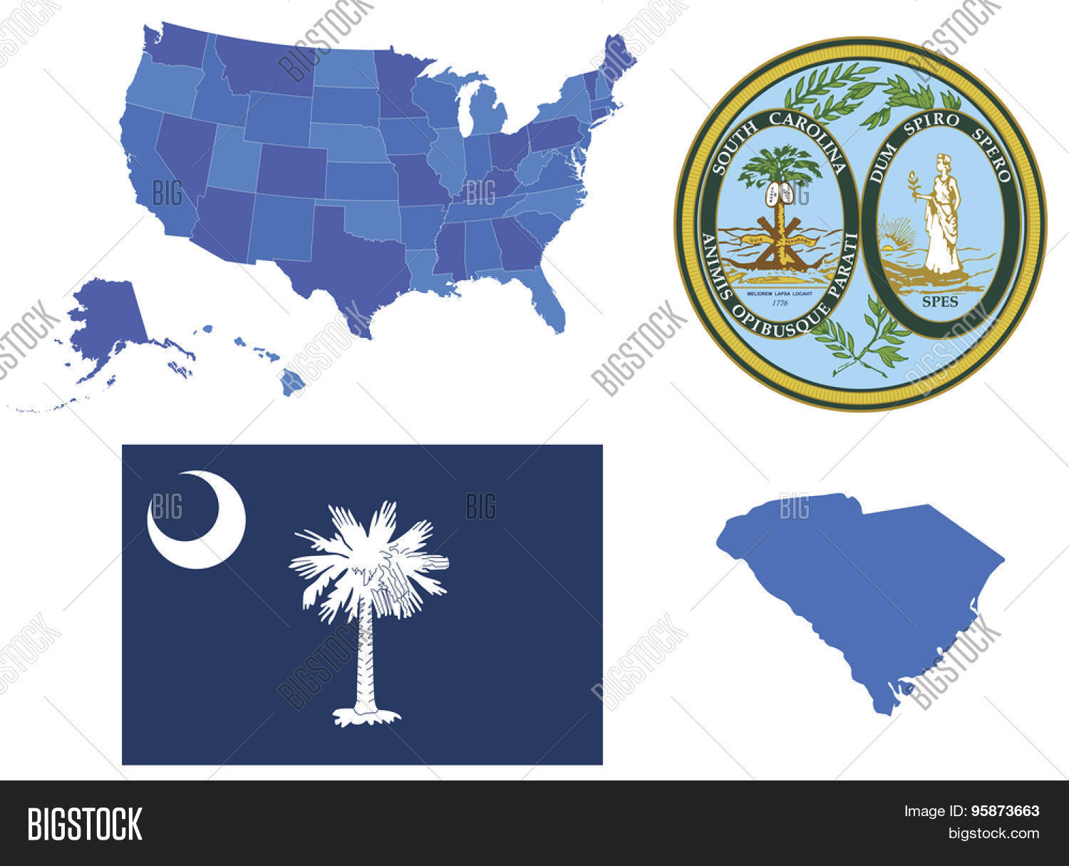Vector Sc State Vector Illustration Vector & Photo (Free Trial) | Bigstock