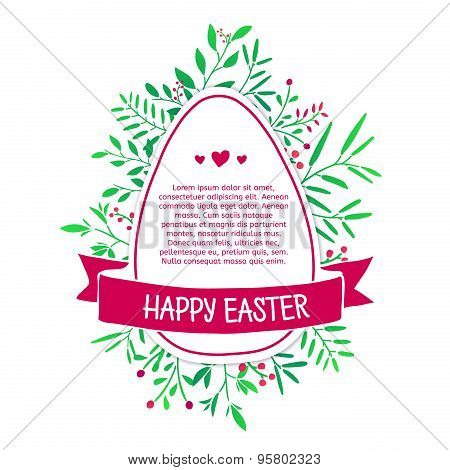 Template design greeting cards, invitations, banners, posters, stickers or label for a happy Easter.