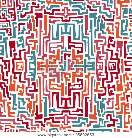 Colorful seamless pattern in ethnic style