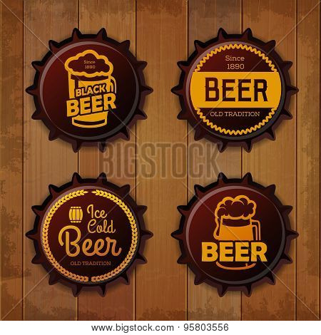 Bottle Cap Design. Beer Labels