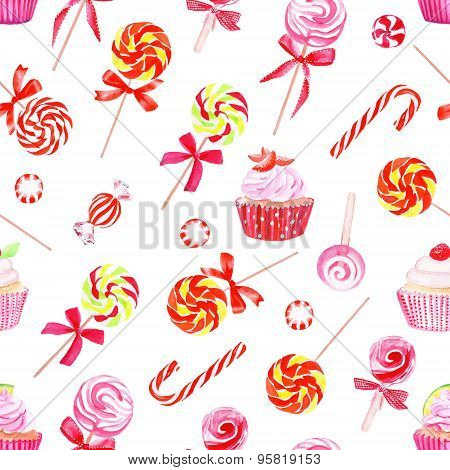 Colorful Sugarplums Watercolor Vector Print