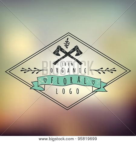 Abstract Background With Typographical Quote  For Logo Desogn, Vector Design.