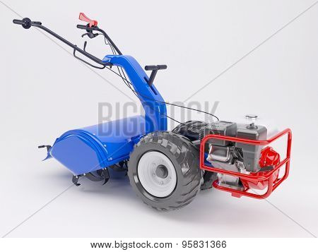 3d render of a rotavator