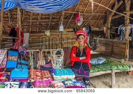 Padaung tribe woman