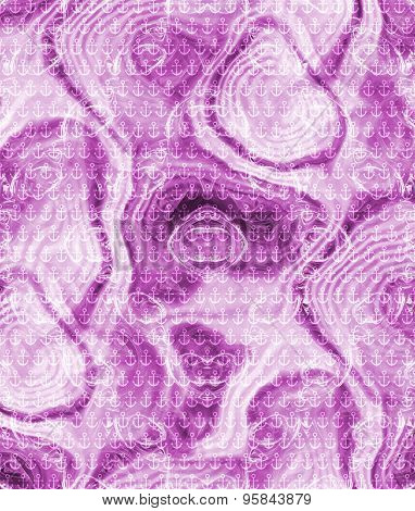 Anchor Decorated Texture Or Background In Violet